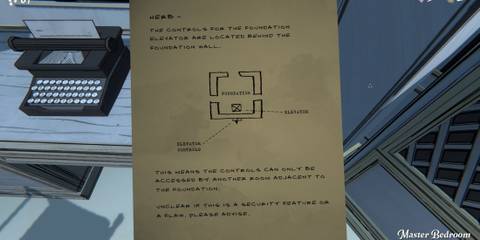 Blue-Prince-How-To-Lower-Foundation-Elevator-Note