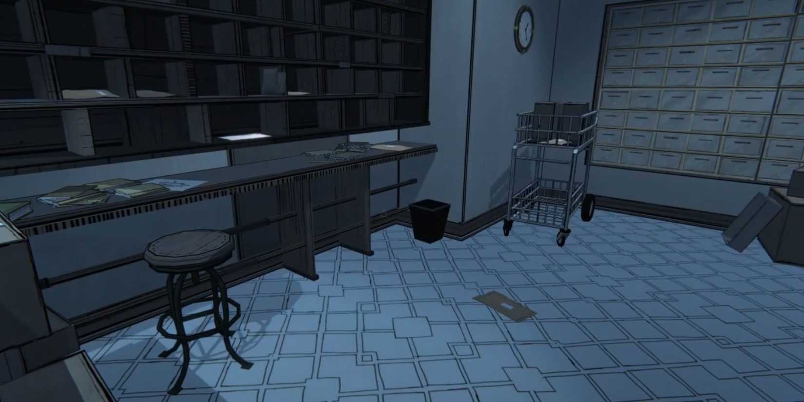 Blue Prince mail room