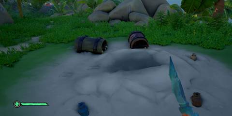 Hunter's Call treasure in a Boar Wallow in Sea of Thieves