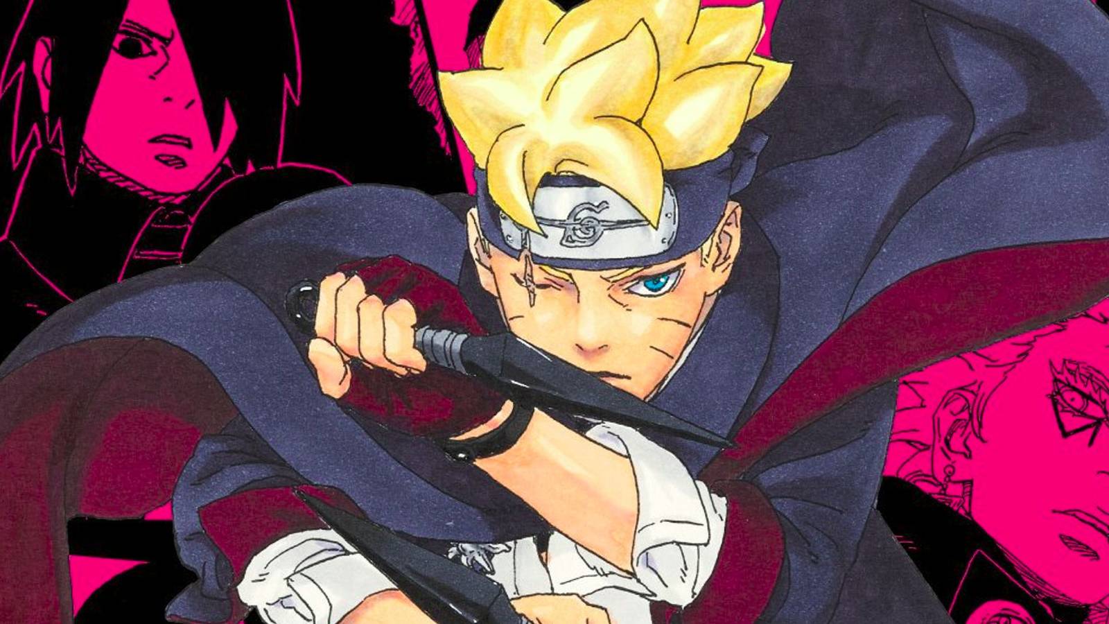 picture: boruto in promotional image of two blue vortex.