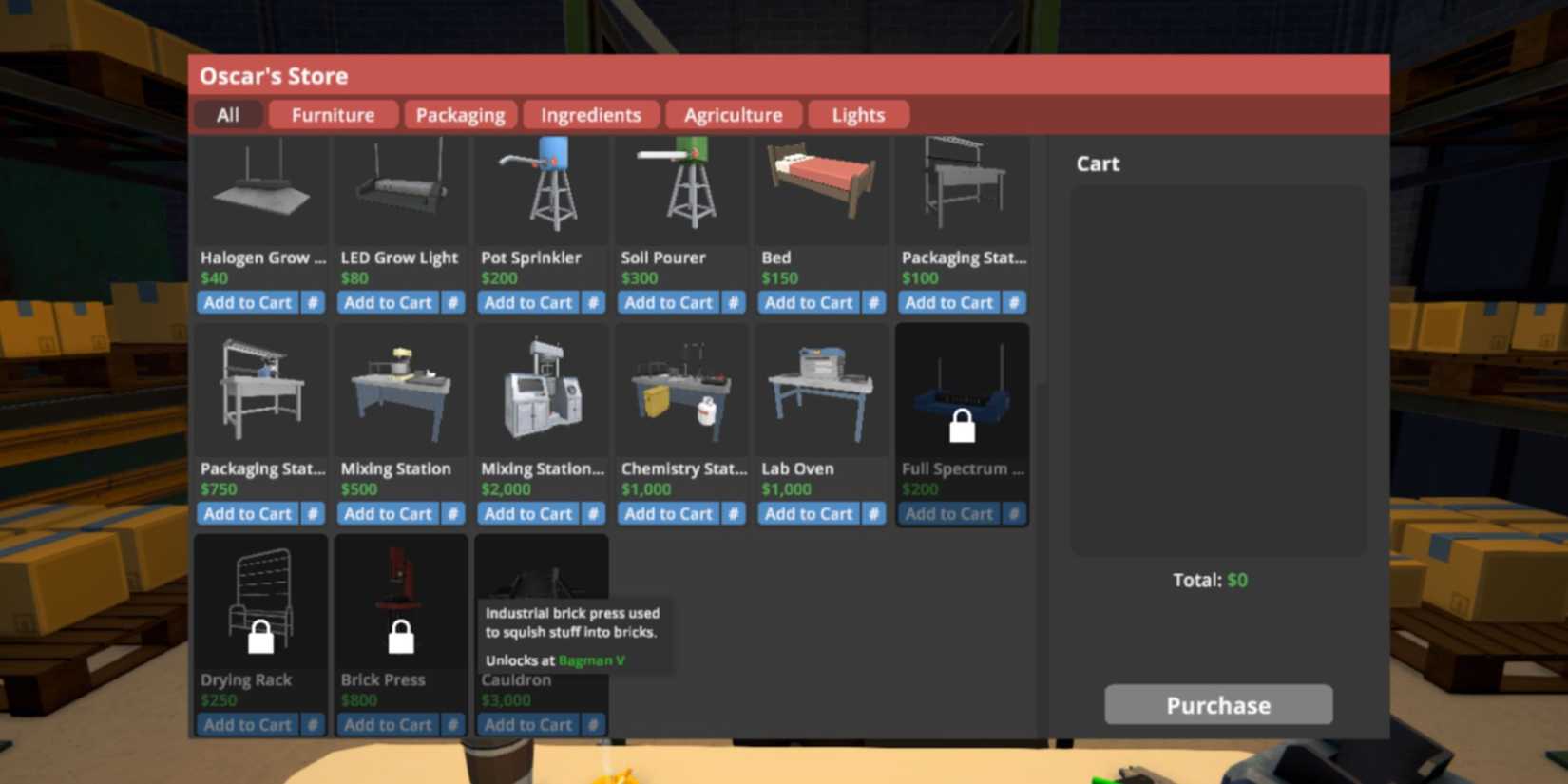 Brick Press in Schedule 1