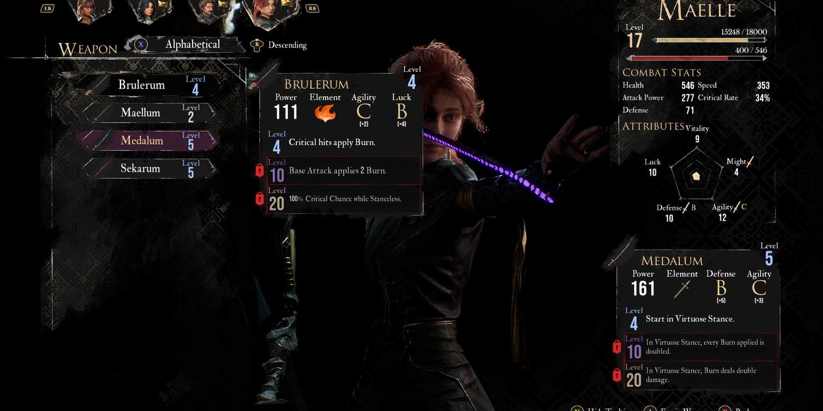 Brulerum weapon in Clair Obscur Expedition 33