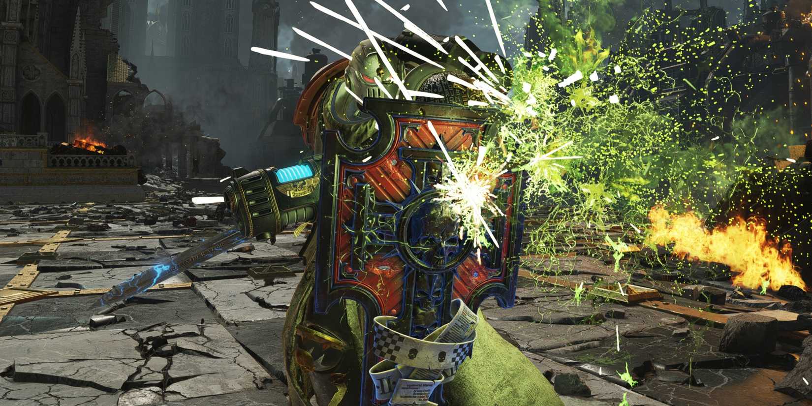 bulwark blocks with the shield