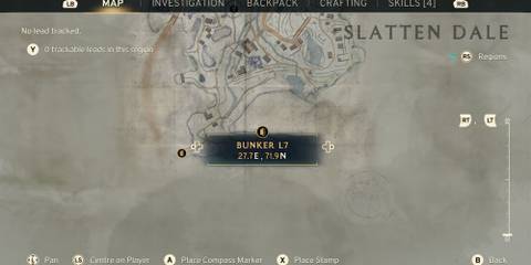 Bunker L7 map location in Atomfall