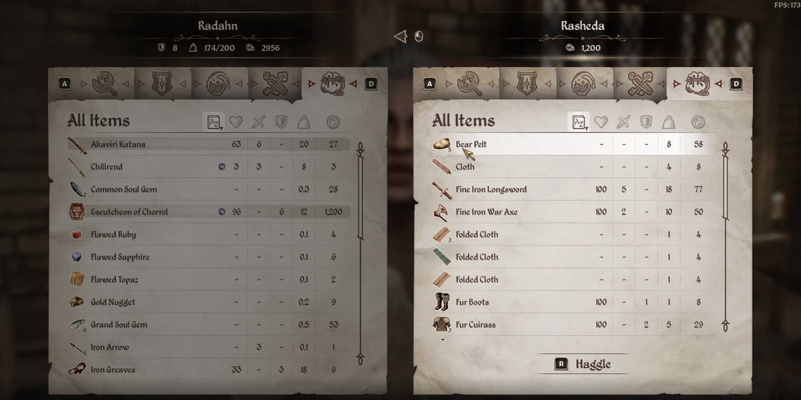 Buying Bear Pelts - Oblivion Remastered