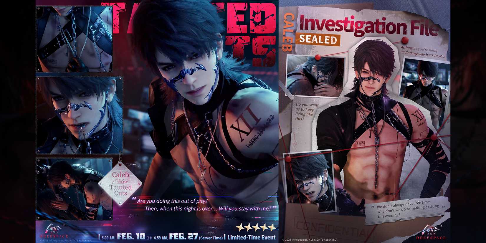 caleb multi banner tomorrow catch 22 in love and deepspace