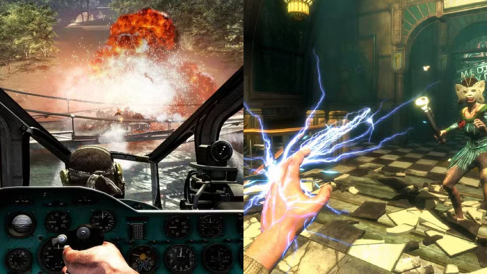 Call of Duty Black Ops and Bioshock