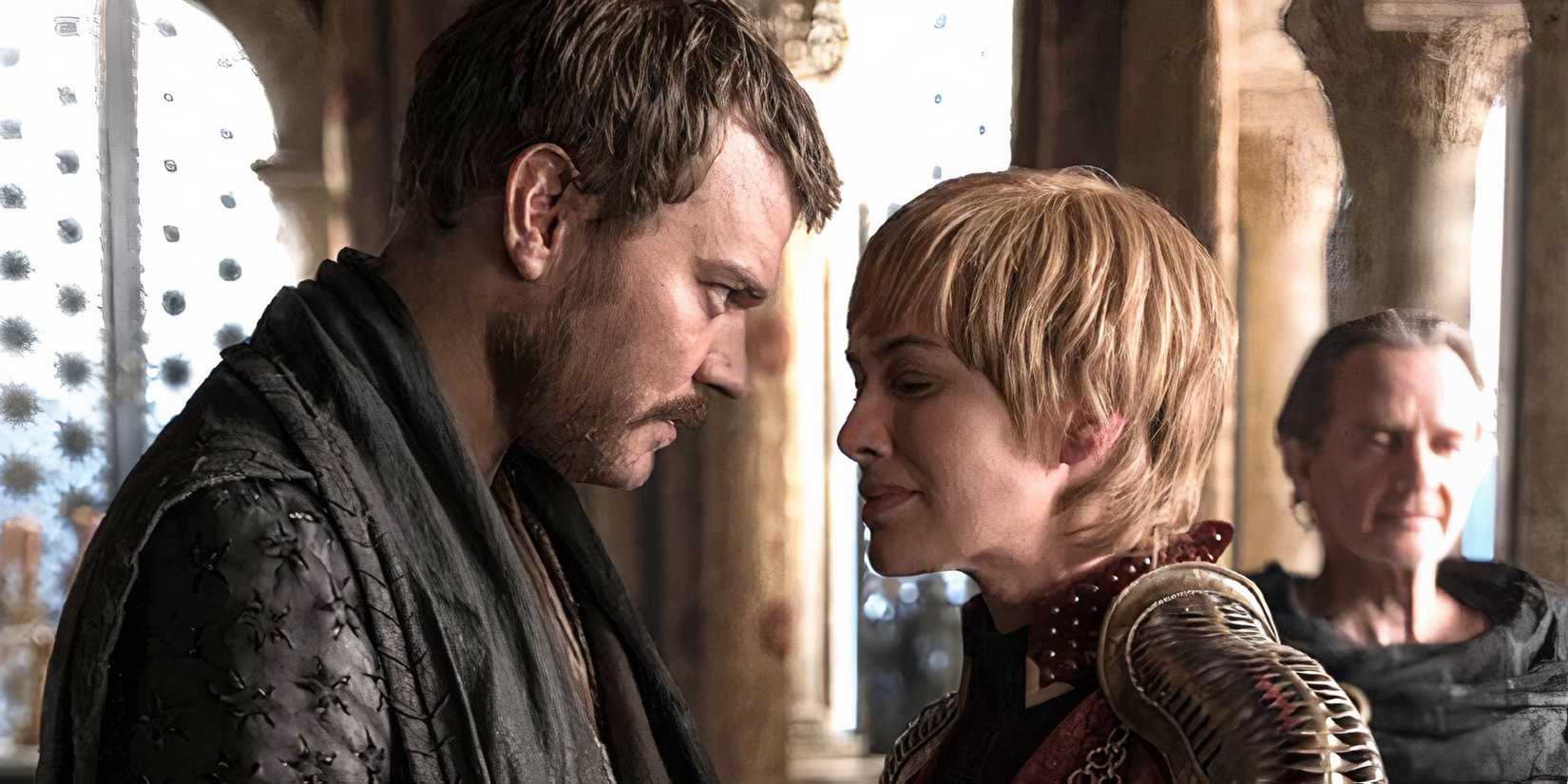 Cersei And Euron Greyjoy standing next to each other.
