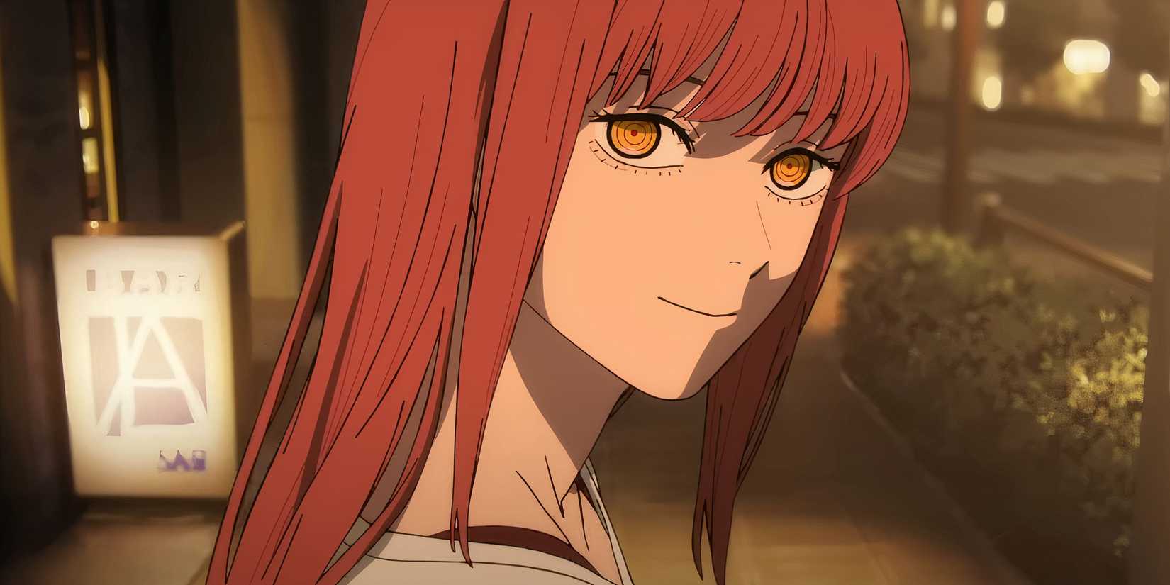 Makima looks happy with her hair down.