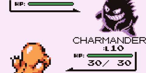 Charmander vs Gengar in Pokemon Blue