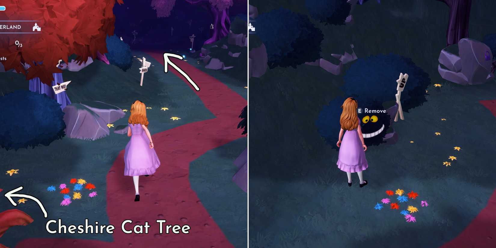 cheshire cat smile 1 location in ddv disney dreamlight valley