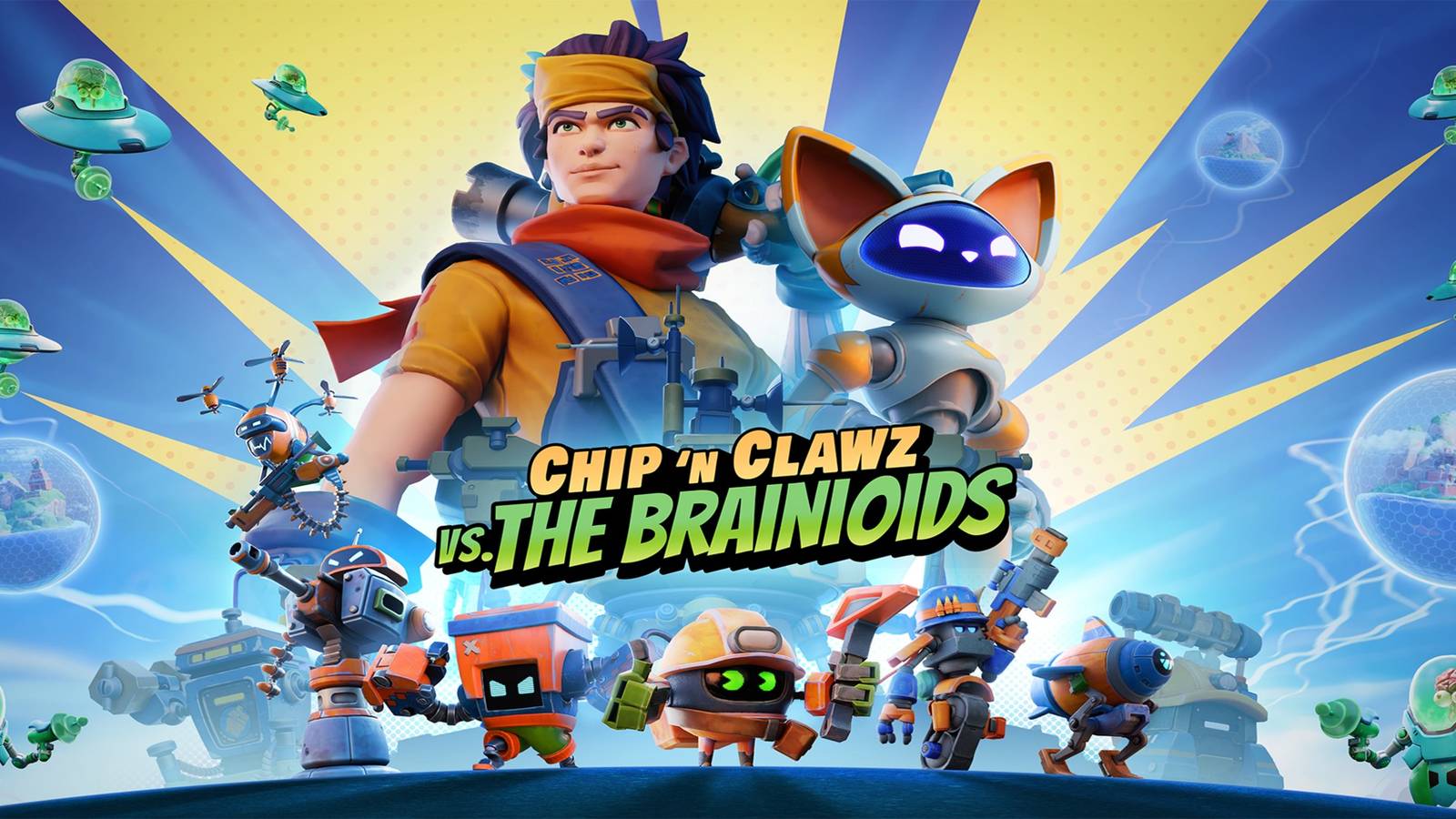 Chip 'n Clawz vs The Brainioids Key Art