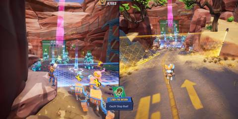 Chip n Clawz vs The Brainioids official image splitscreen