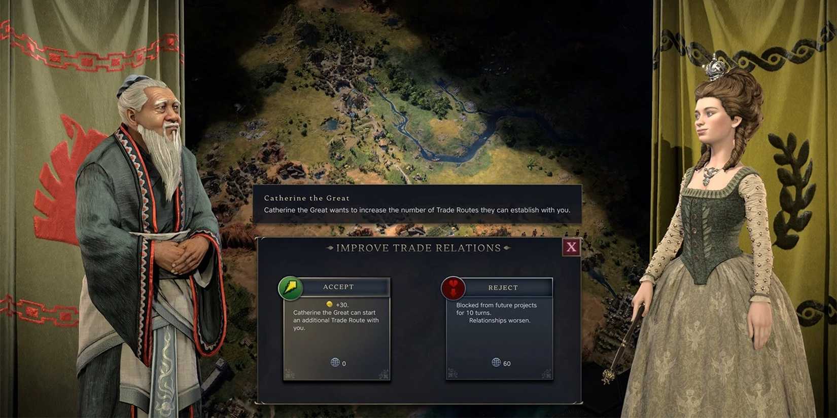 Civilization 7 Confucius Catherine the Great Trade AGreement Cropped