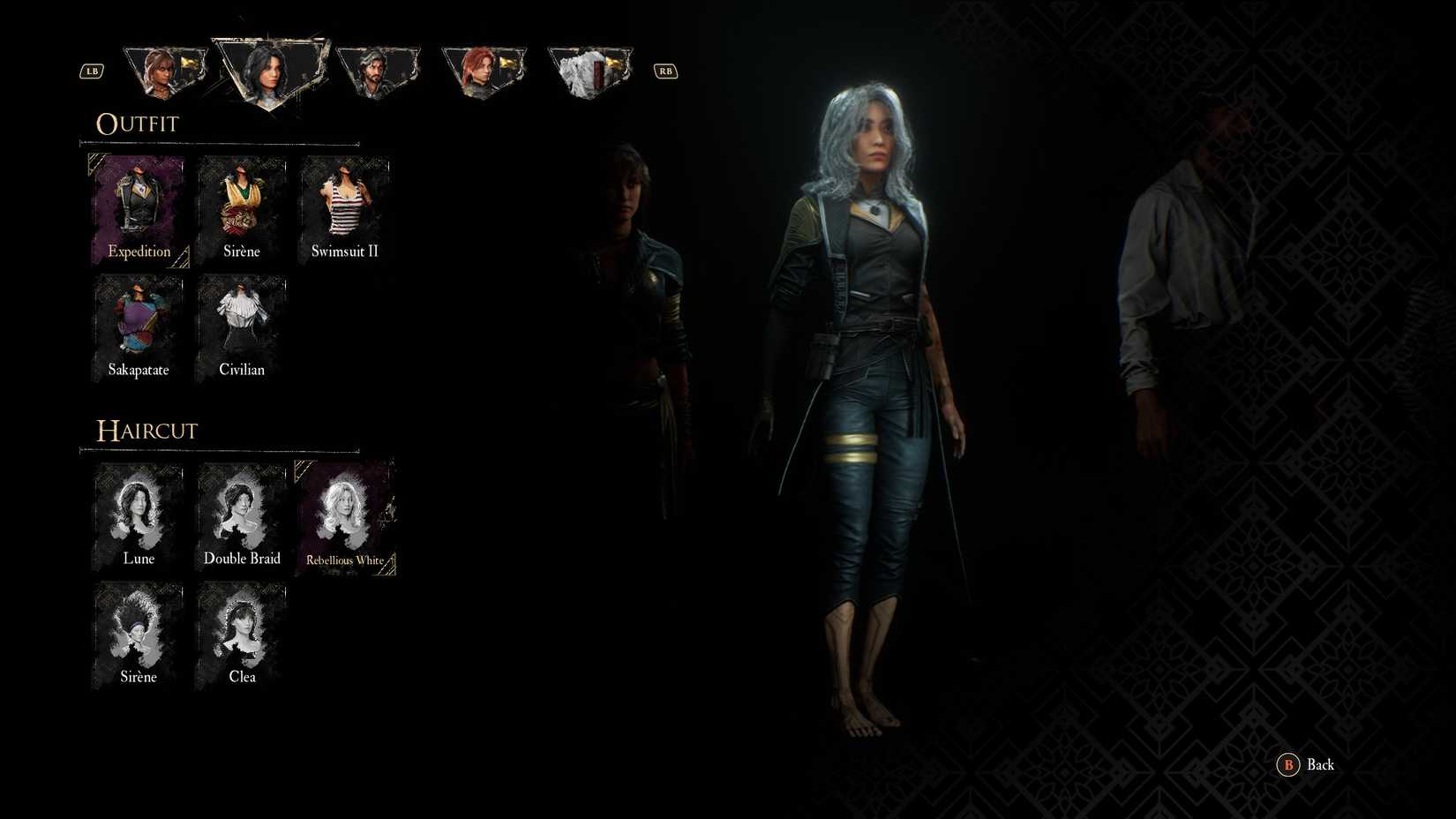 Haircut Rebellious White untuk Lune di Clair Obscur Expedition 33