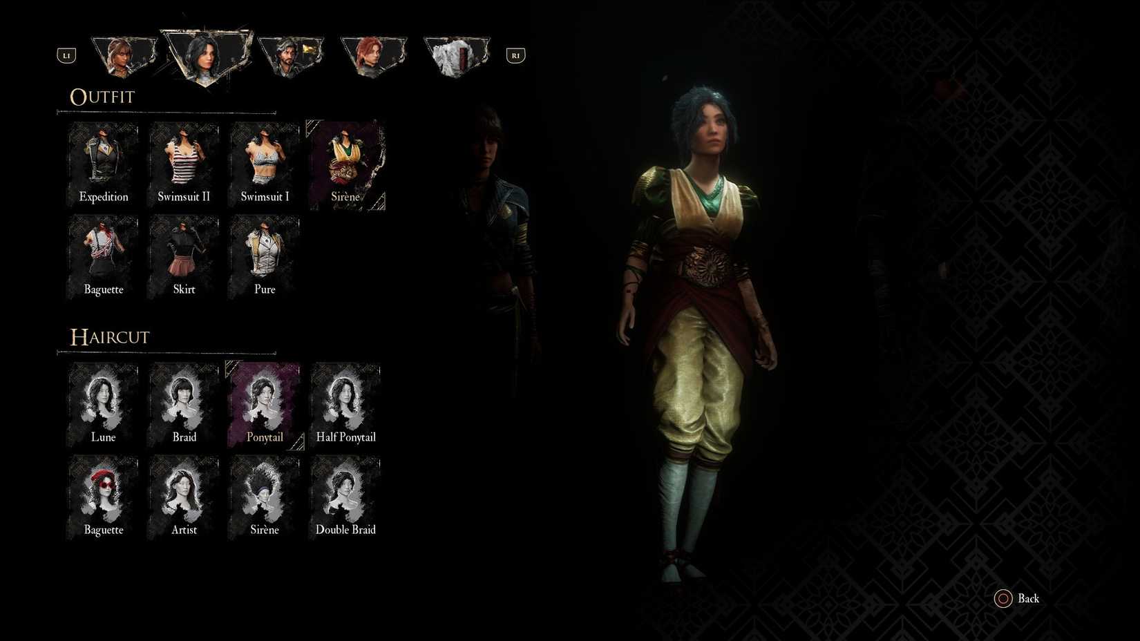 Outfit Sirene untuk Lune di Clair Obscur Expedition 33