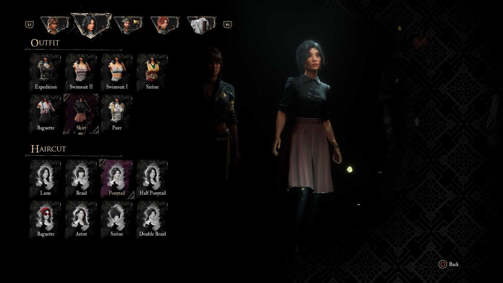 Outfit Skirt untuk Lune di Clair Obscur Expedition 33