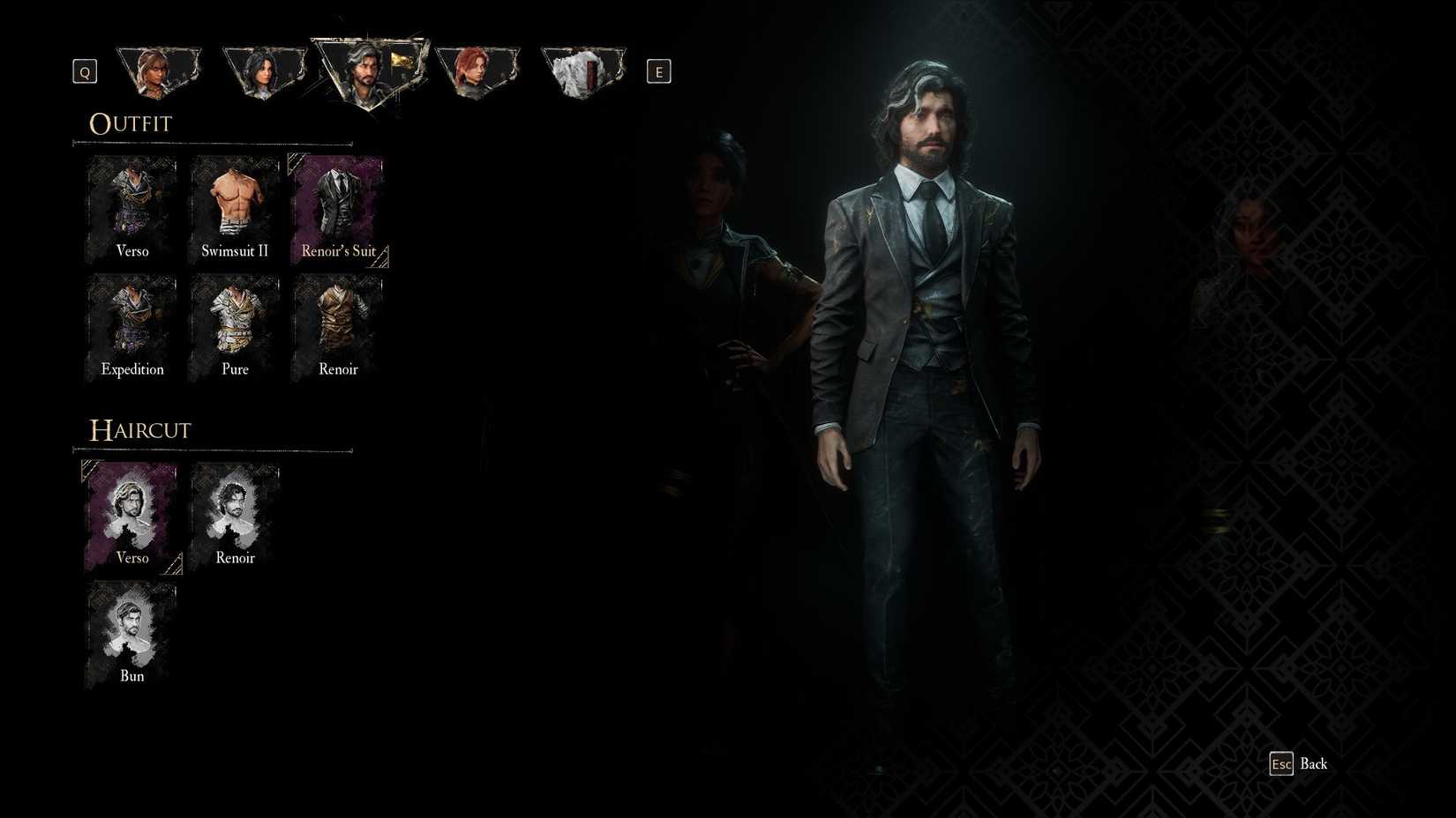 Outfit Renoir's Suit untuk Verso di Clair Obscur Expedition 33