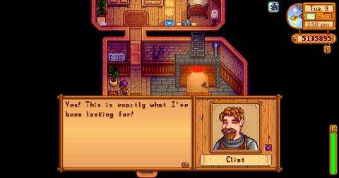 Clint Loved Gift Reaction Stardew Valley