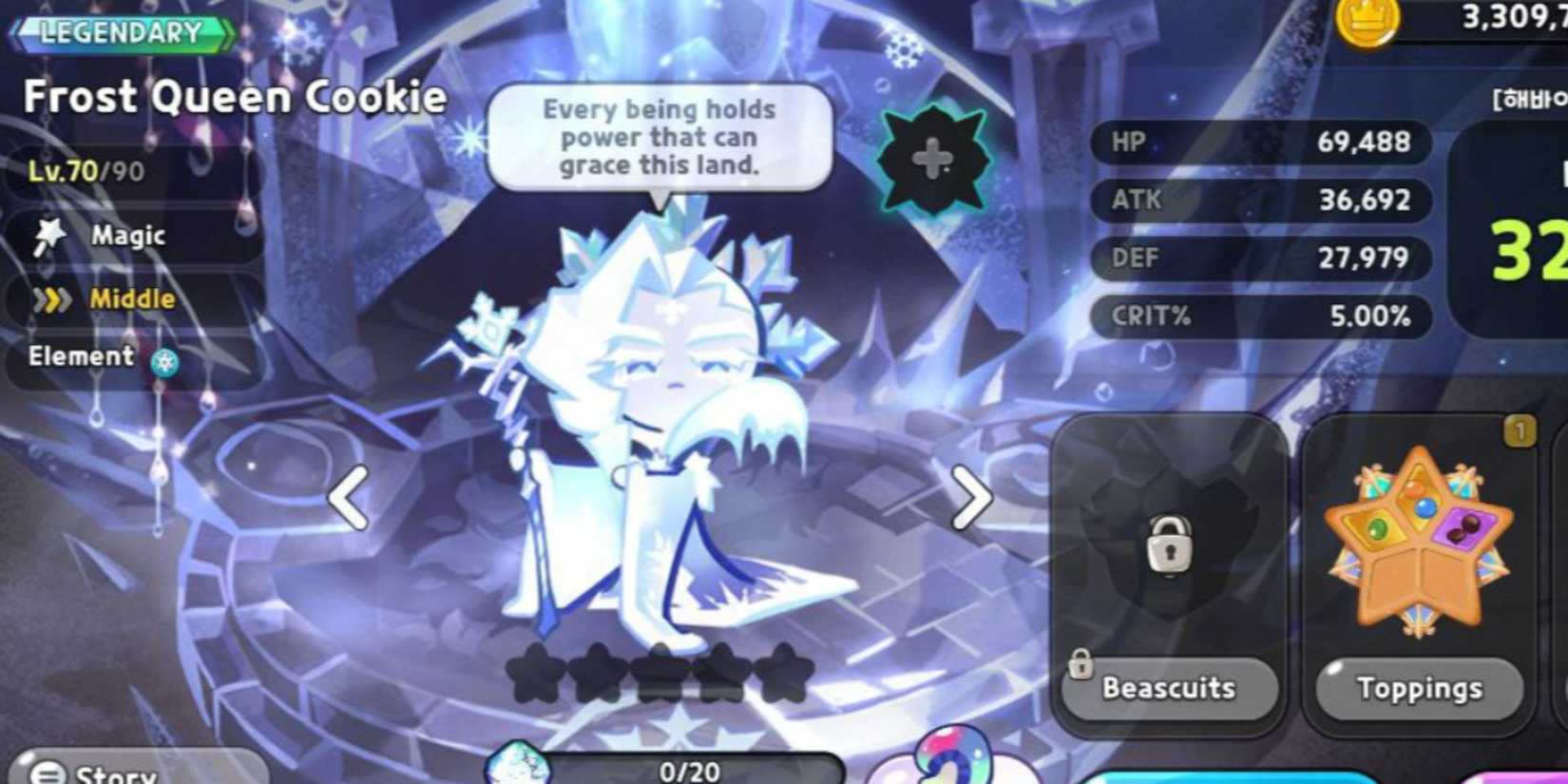 Frost Queen Cookie in Cookie Run Kingdom