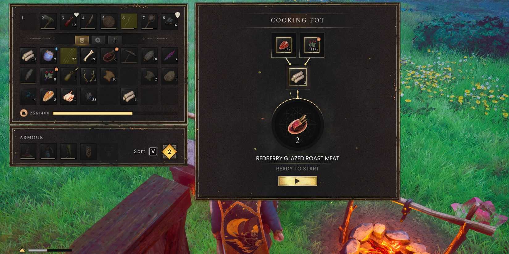 Cooking Meals to Restore Armor Bar in RuneScape Dragonwilds-1