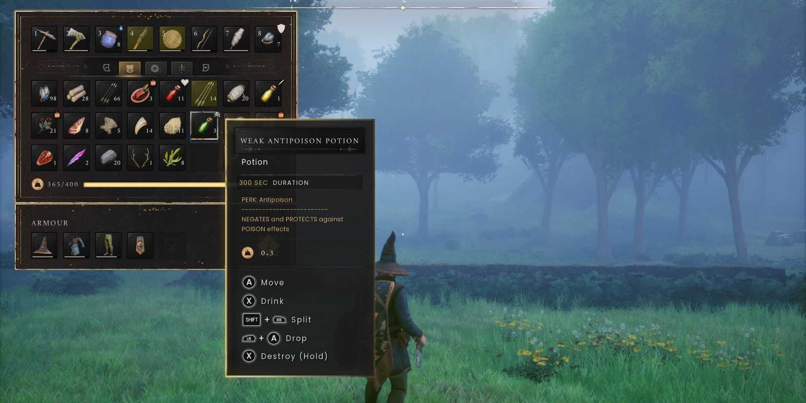 Crafting an Antipoison Potion in RuneScape Dragonwilds