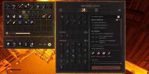 Crafting Paladin's Armor Set RuneScape Dragonwilds