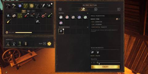 Crafting Wardstone in Rune Altar RuneScape Dragonwilds