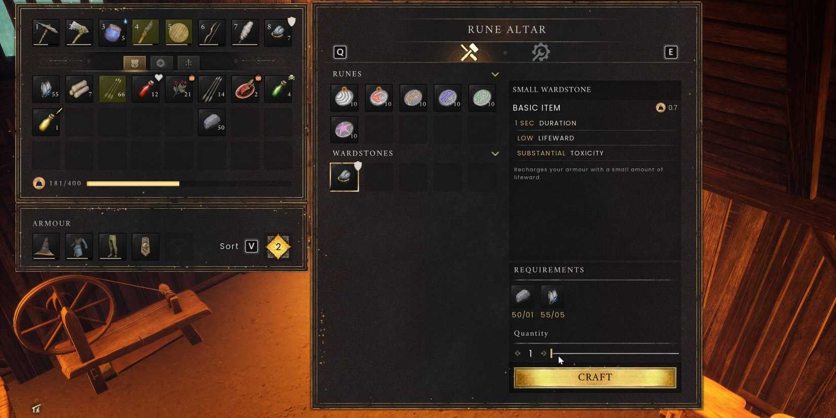 Crafting Wardstone in Rune Altar RuneScape Dragonwilds