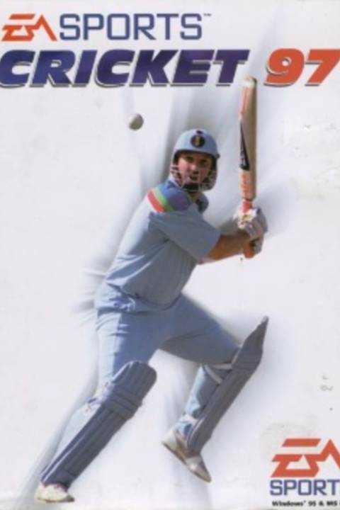 Cricket 97 video game cover art tag