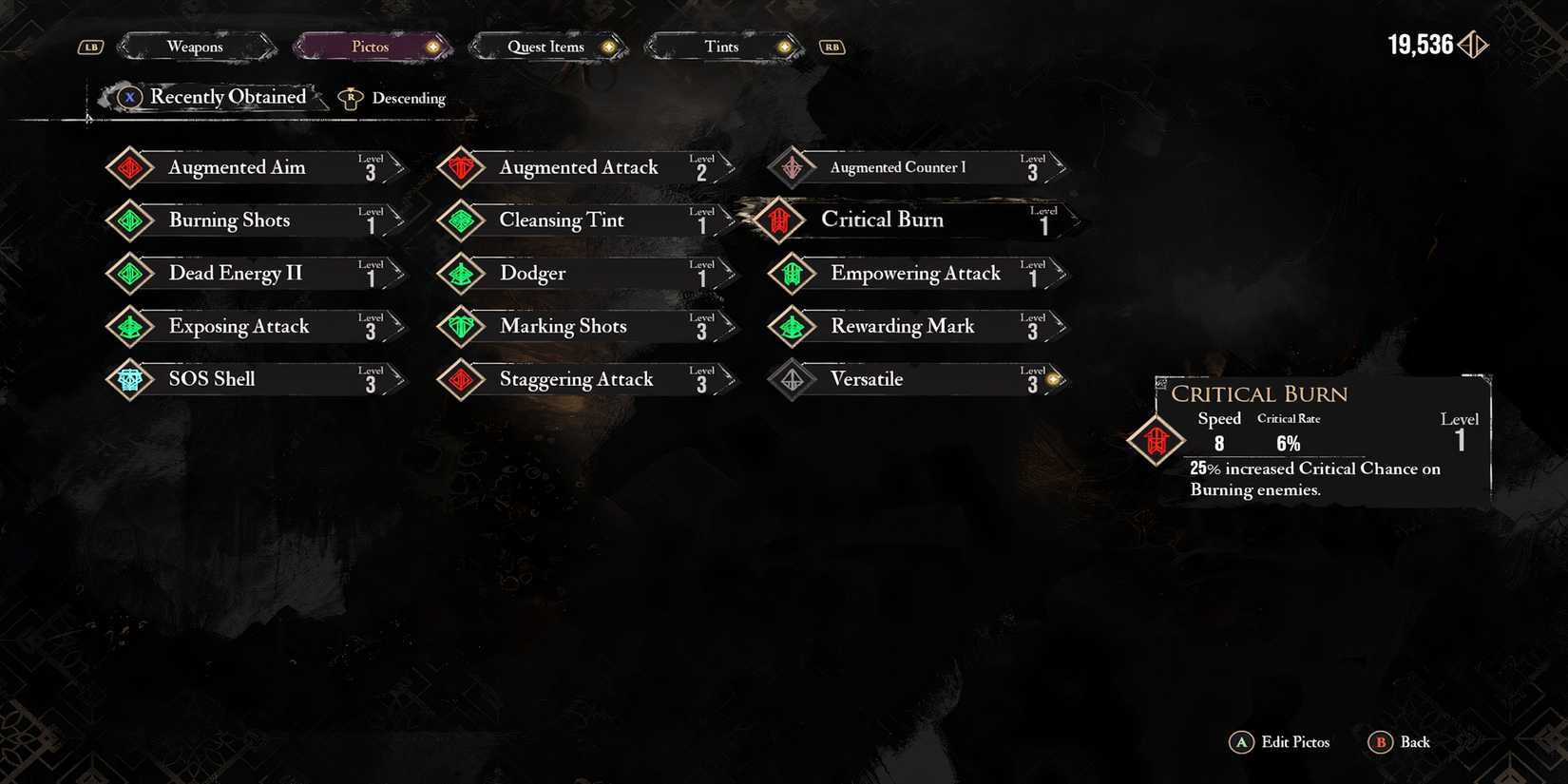 Critical Burn Picto in Clair Obscur Expedition 33