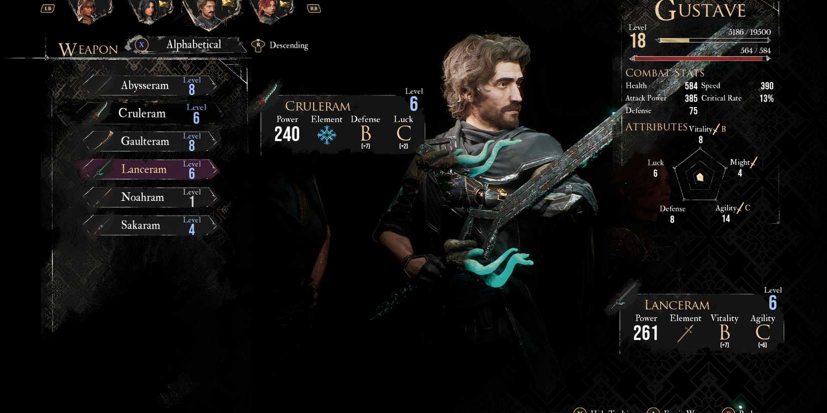 Cruleram weapon in Clair Obscur Expedition 33