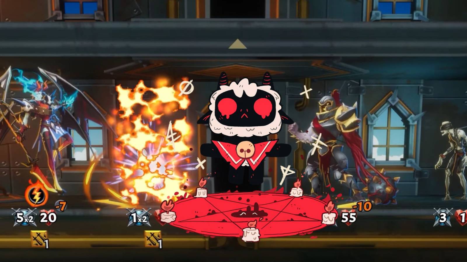 cult of the lamb ritual on monster train 2 gameplay