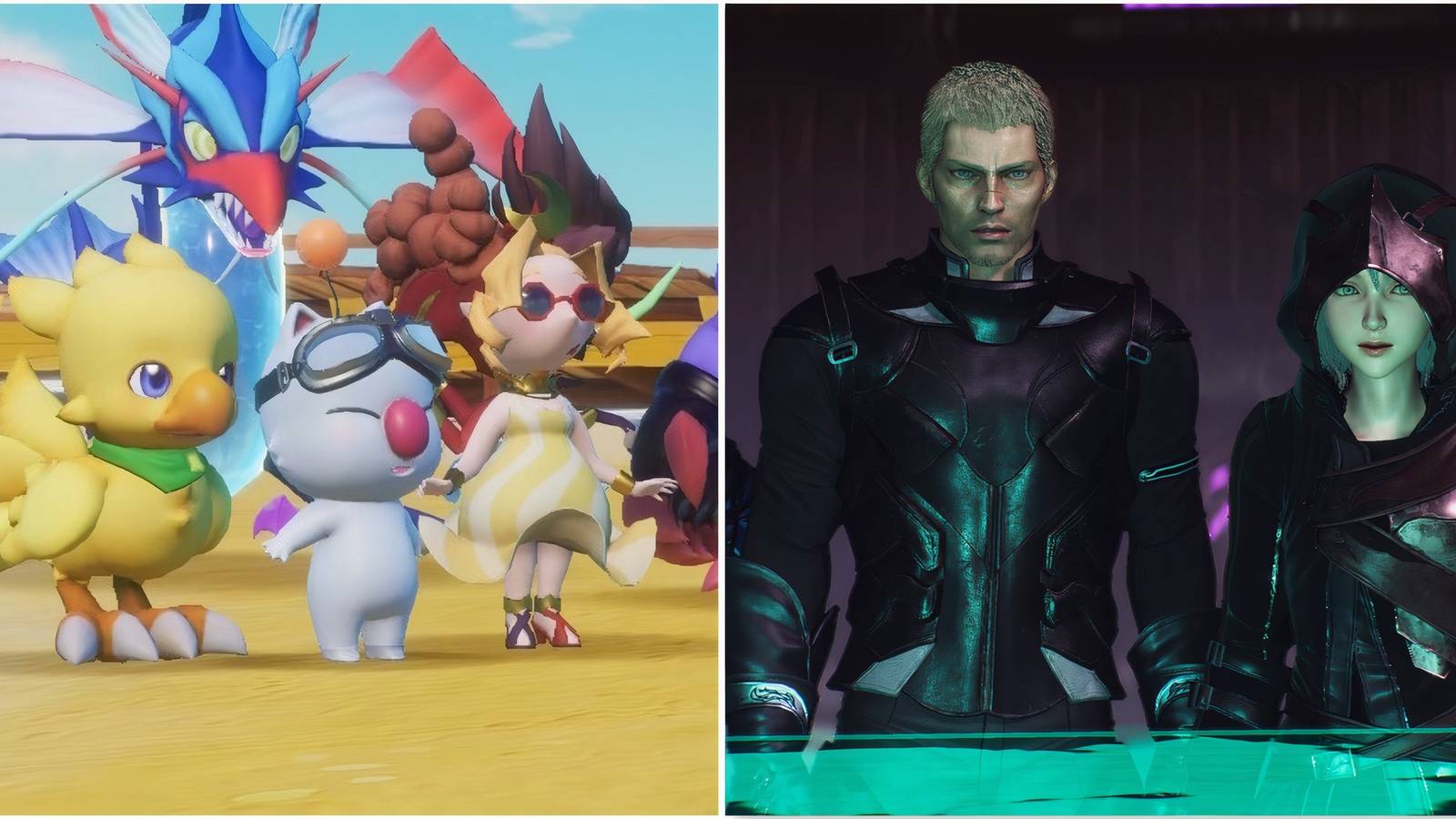 Cutscenes featuring characters in Chocobo GP and Stranger Of Paradise Final Fantasy Origin