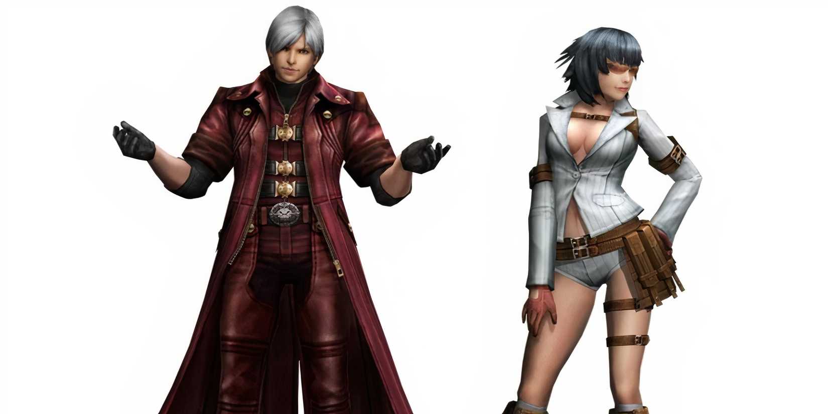 Dante and Lady models as they appear in Monster Hunter Frontier G
