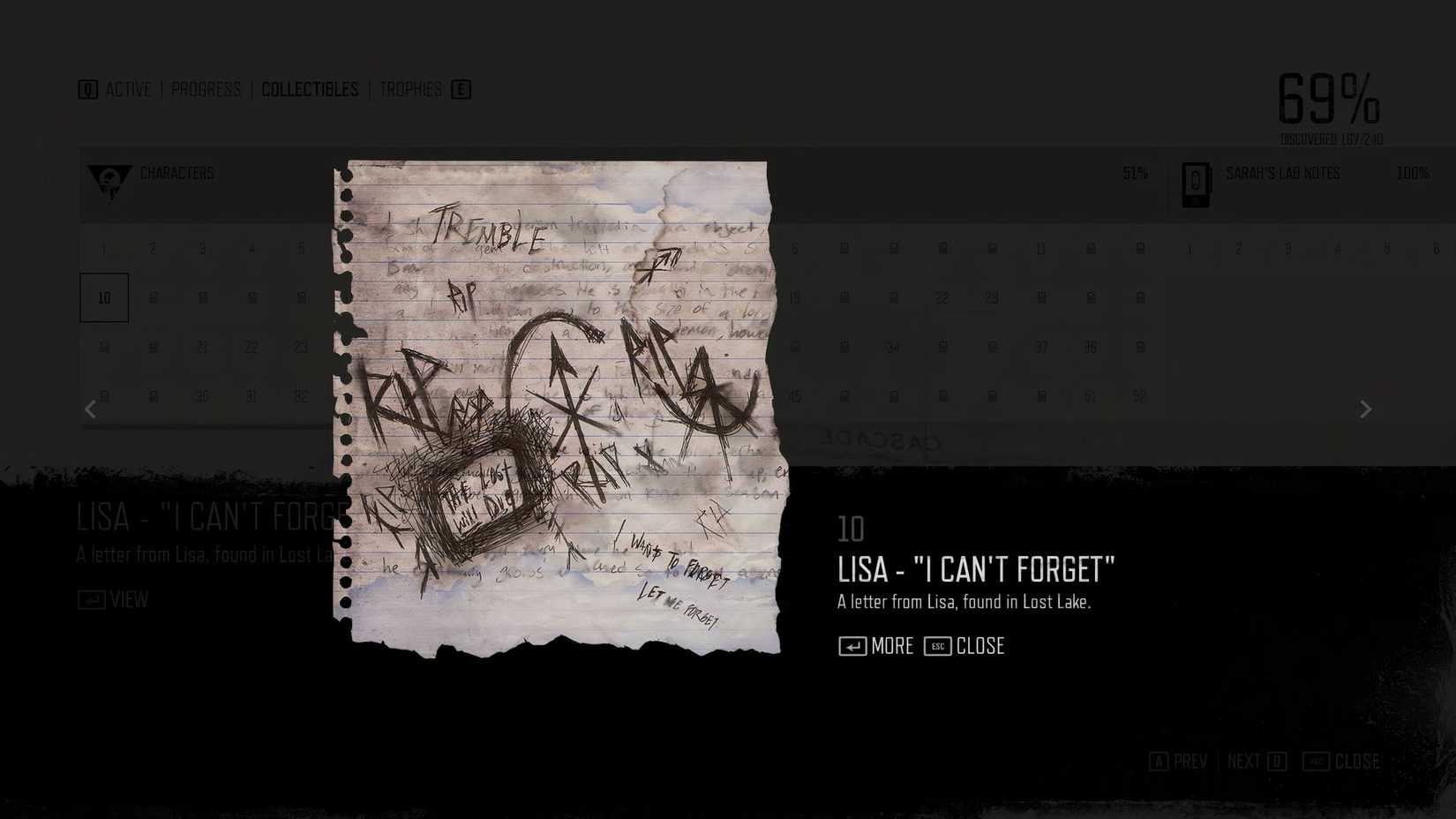 days gone character collectible 10