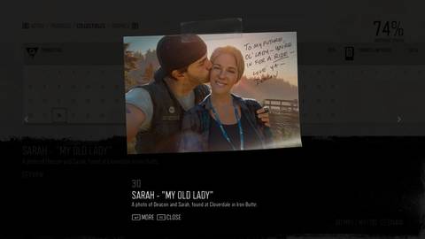 days gone character collectible 30