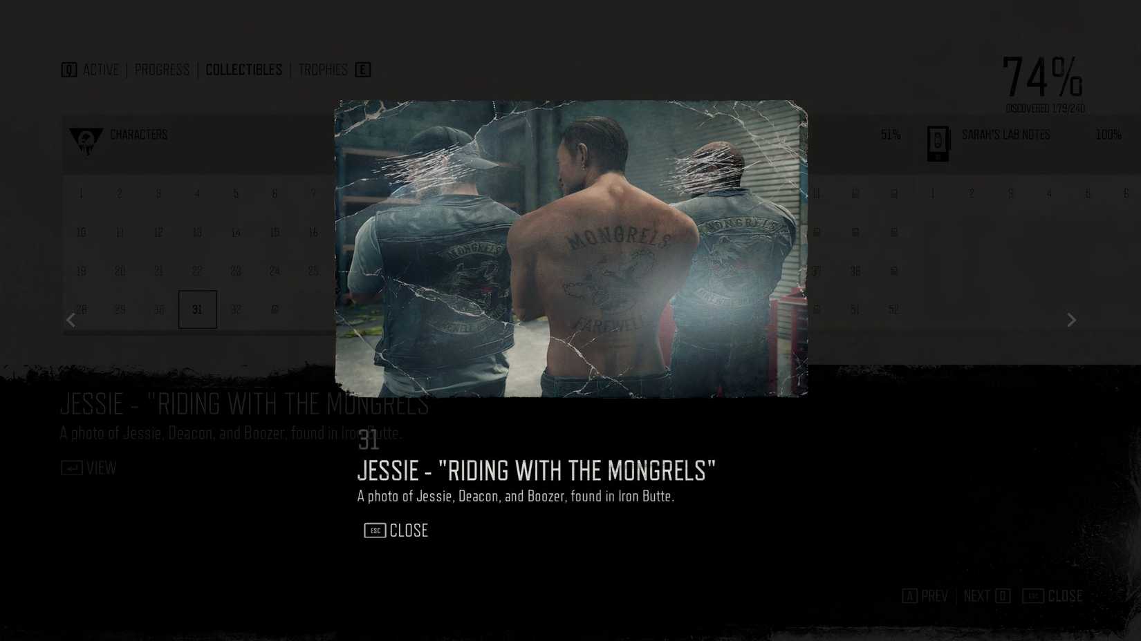 days gone character collectible 31