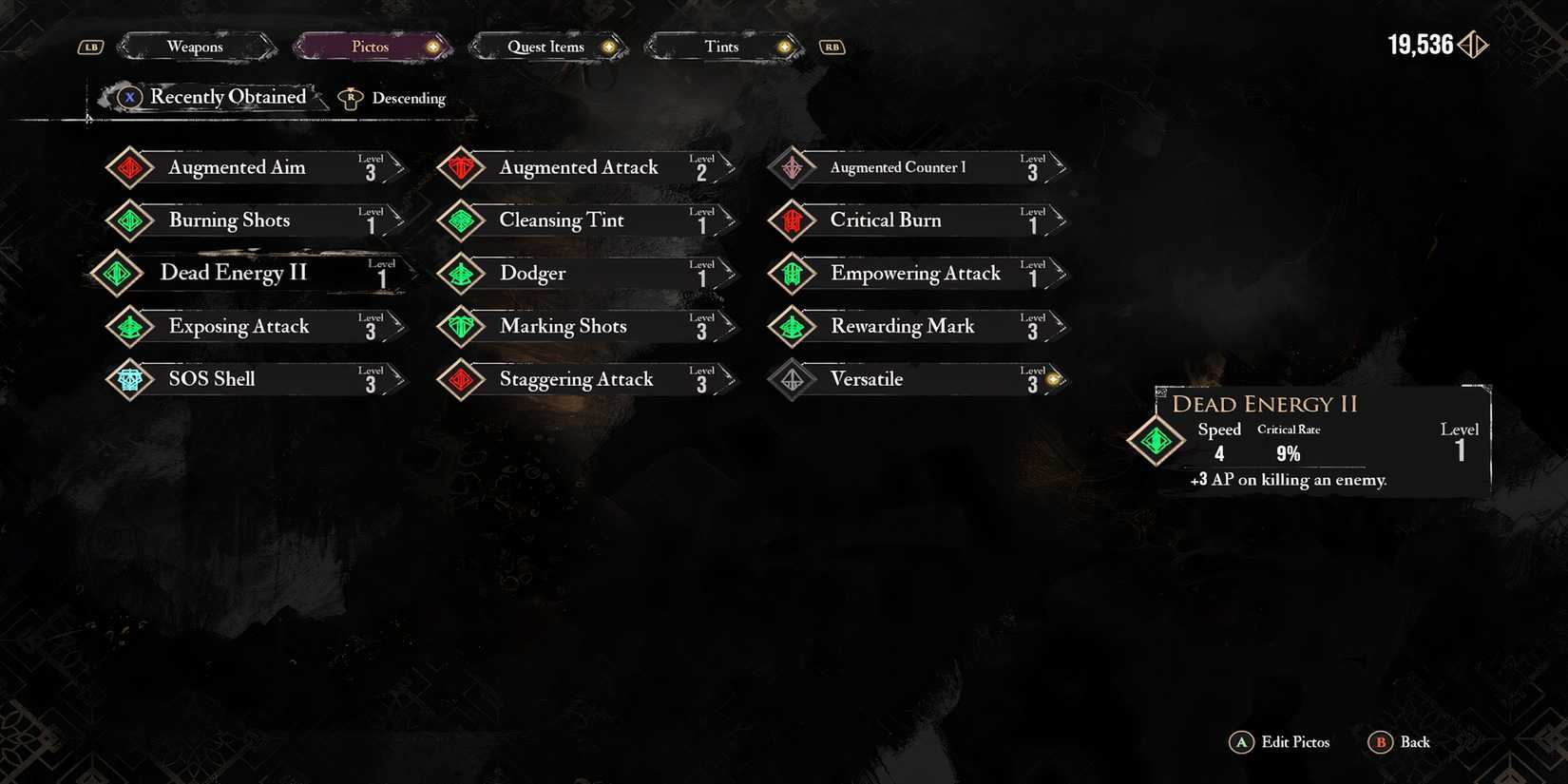 Dead Energy 2 Picto in Clair Obscur Expedition 33