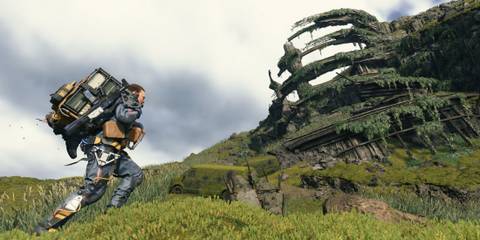 death stranding character in landscape