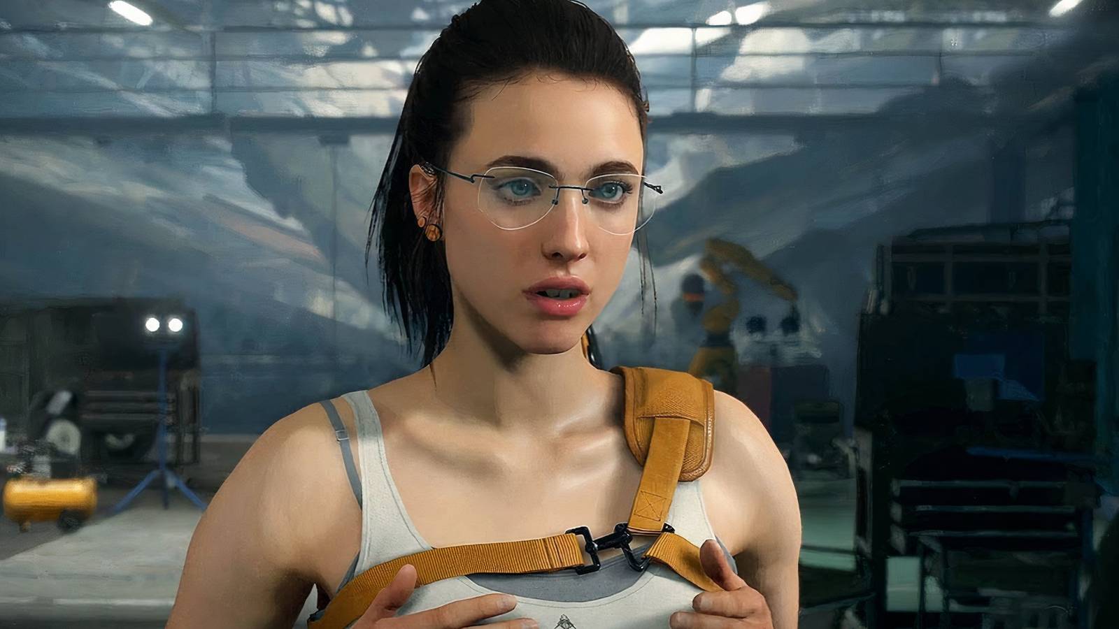 kojima cast margaret qualley as mama death stranding after spike jonze fragrance advertisement