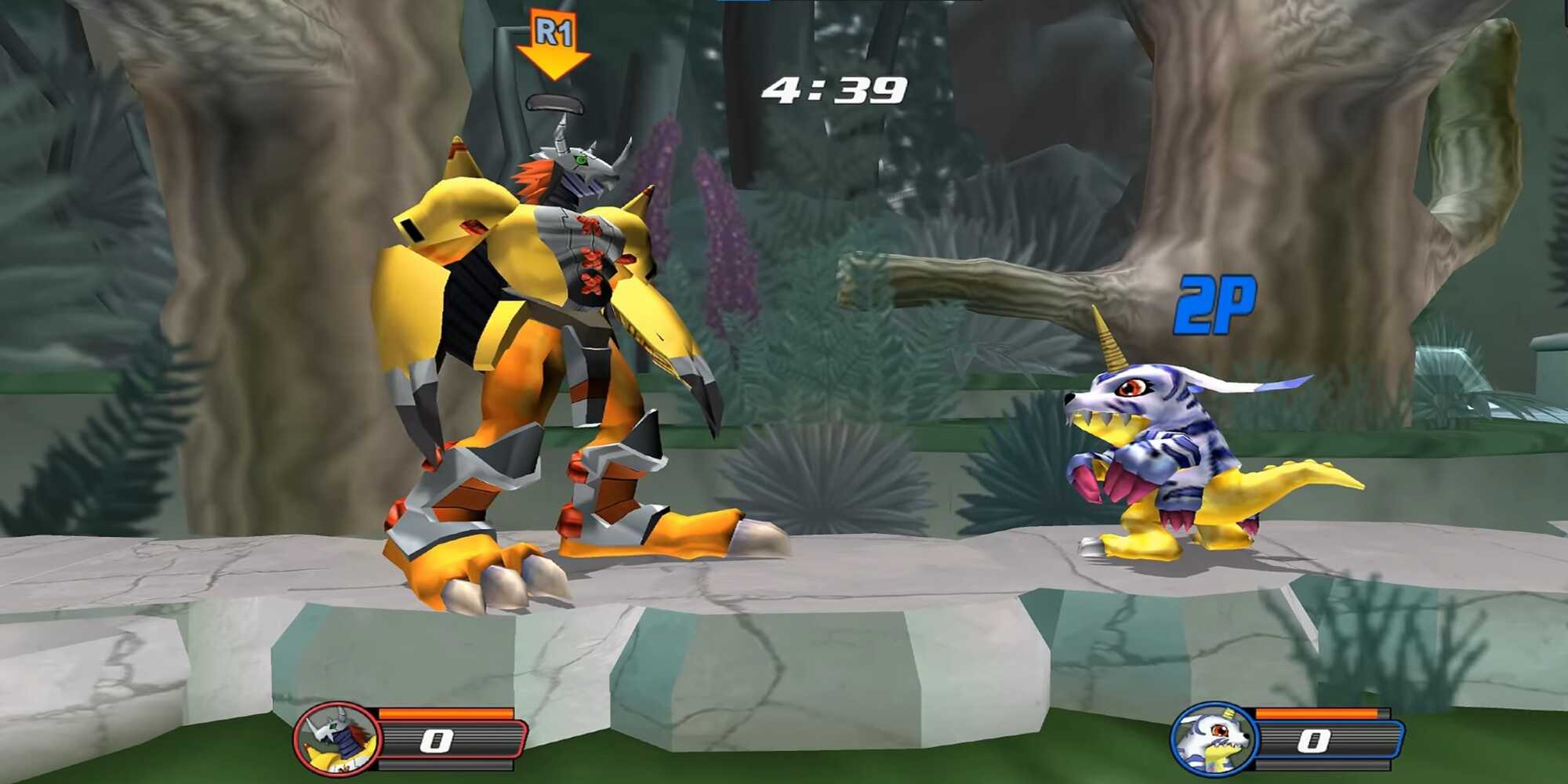 Battle screenshot from Digimon Rumble Arena 2, game Digimon terbaik