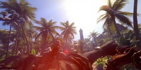 dead island sam b preparing to strike a zombie