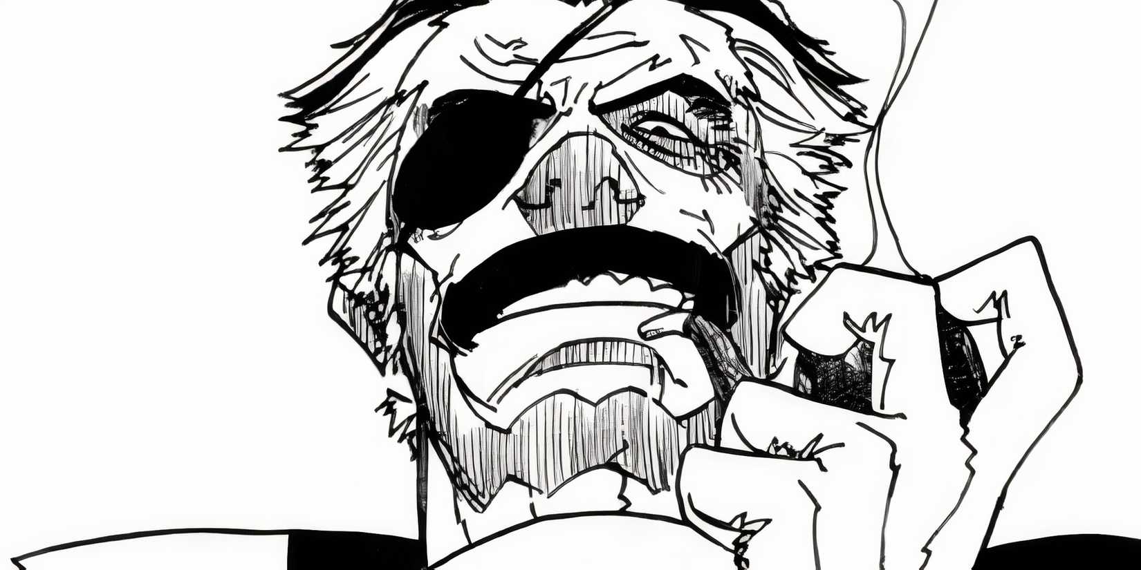 Dogol from Kodelka smoking a pipe.