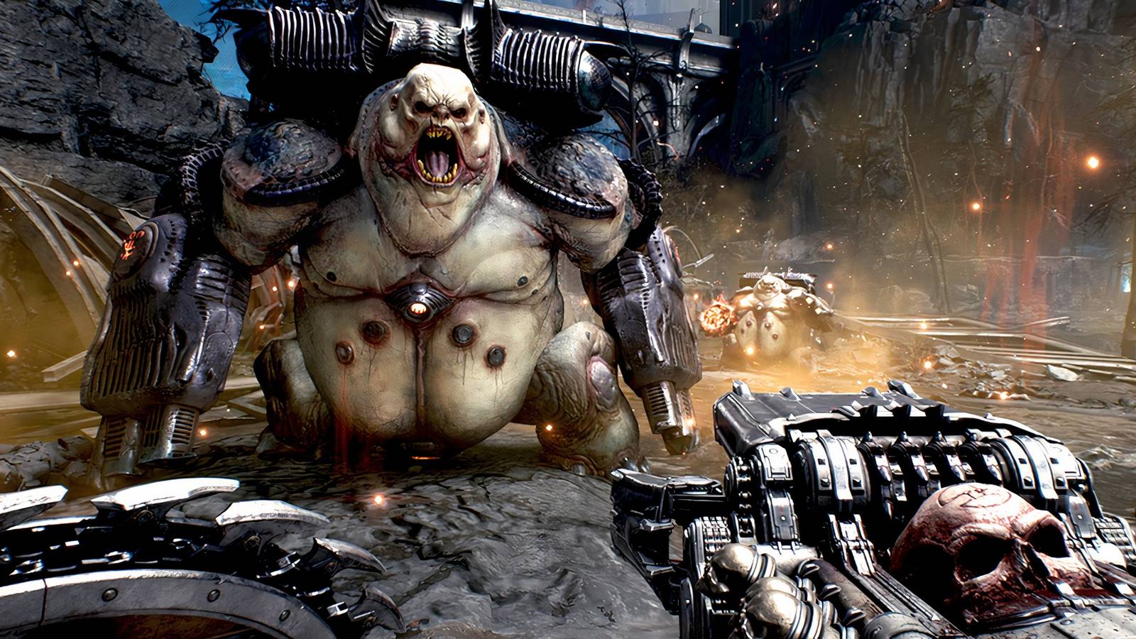 doom the dark ages game's director has revealed the Cosmic Realm new cyclopean world with lovecraftian creatures