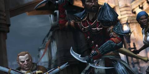 Dragon Age 2 Hawke Isabela and Varric