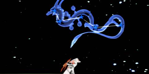 Drawing a constellation in Okami
