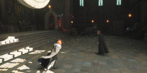 Dueling with magic in Hogwarts Legacy