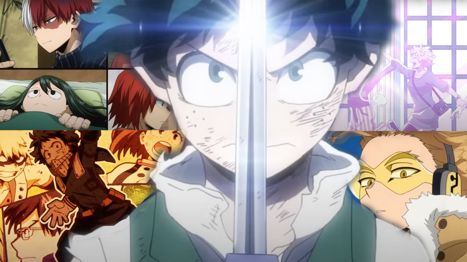 featured image of different endings and characters from MHA