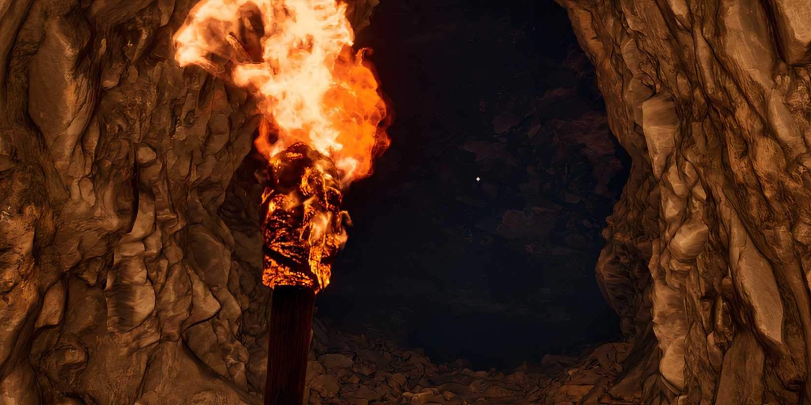 Exploring a cave in The Elder Scrolls 4 Oblivion Remastered